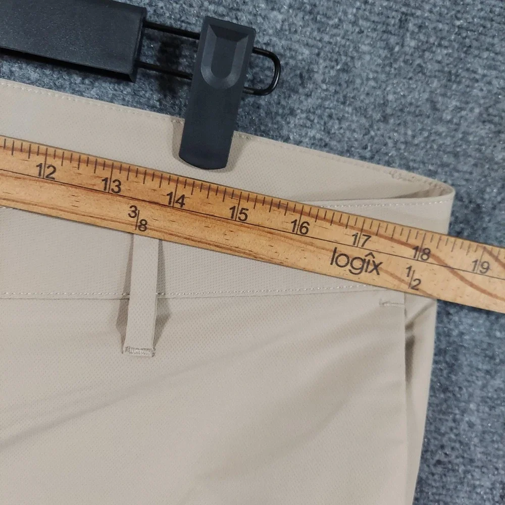 NEW Banana Republic Pants Mens 36x30 Beige Dress Flat Front Slim Microfiber